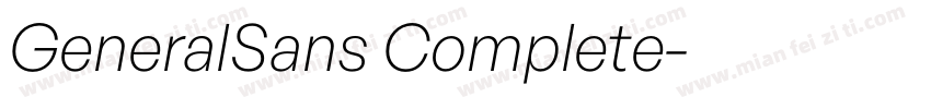 GeneralSans Complete字体转换